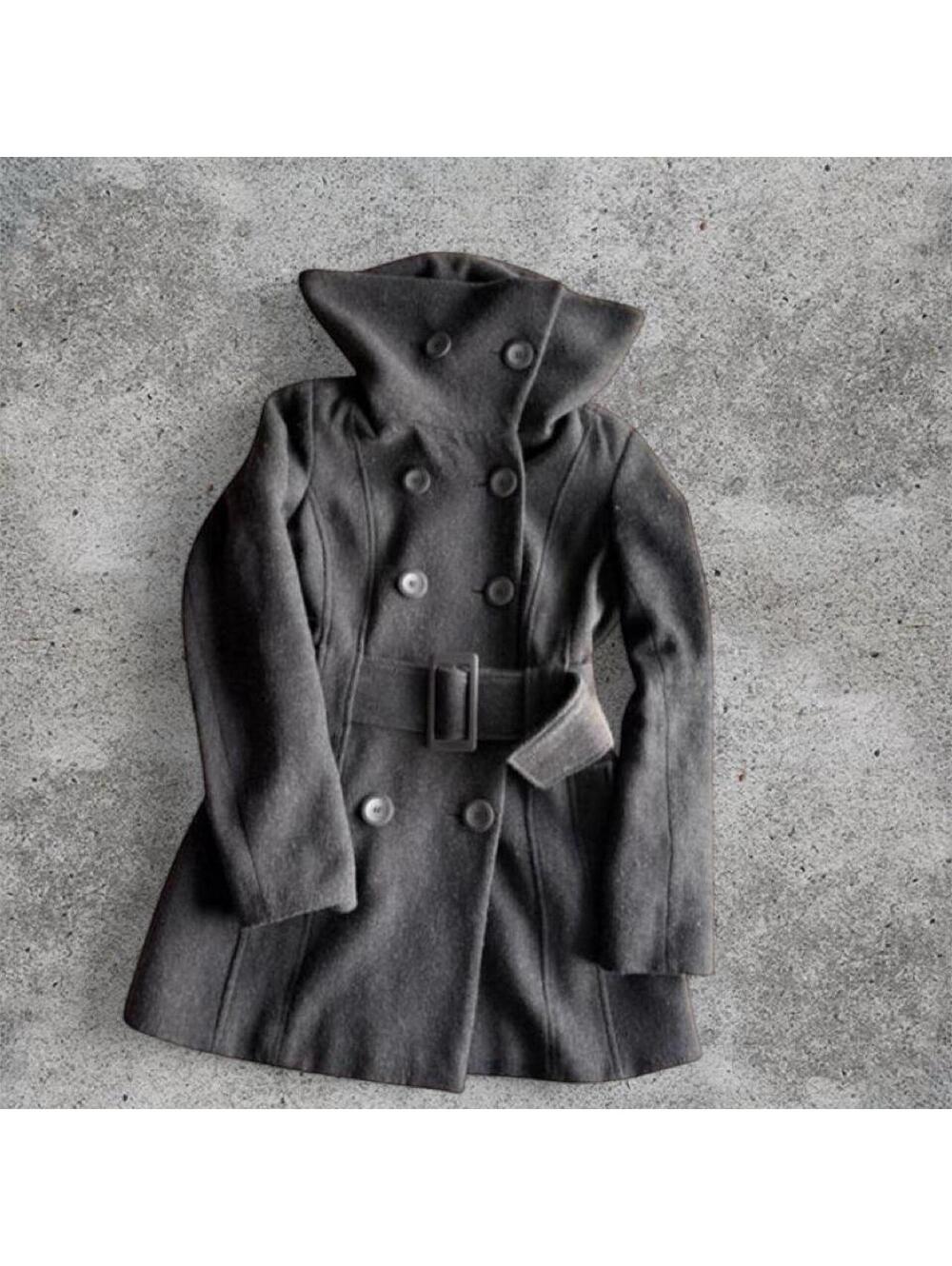 Smartset charcoal wool pea coat